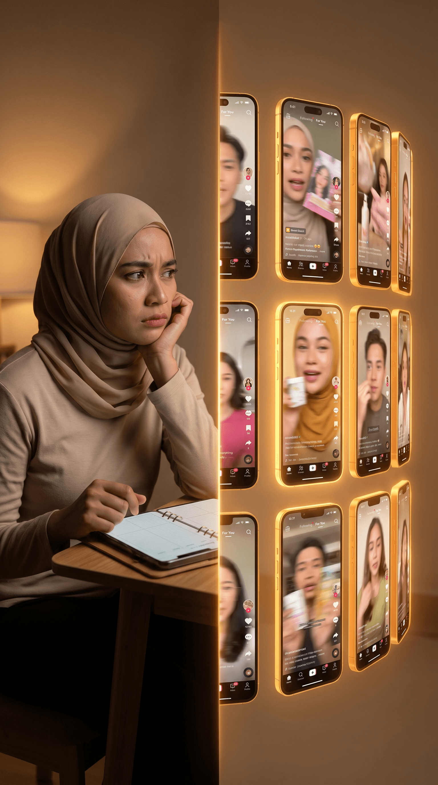 Kompetitor dah post 10 video. Anda baru fikir.